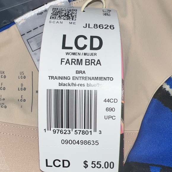 Adidas X Farm Rio Blue Multicolor Butterfly Crop Top - Picture 8 of 11